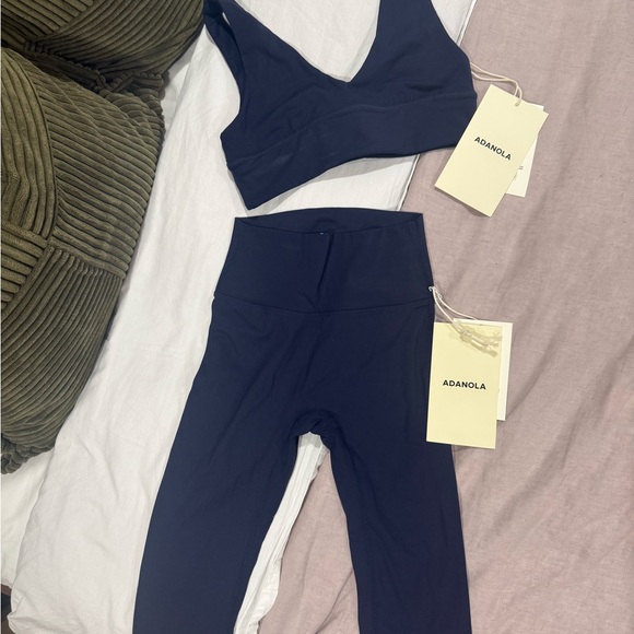 Adanola Navy Blue Ultimate Leggings and Top - Picture 2 of 4